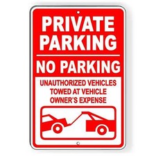 Private Parking No Parking Violators Will Be Towed Sign / Decal Property