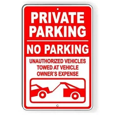 Private Parking No Parking Violators Will Be Towed Sign / Decal  Property 