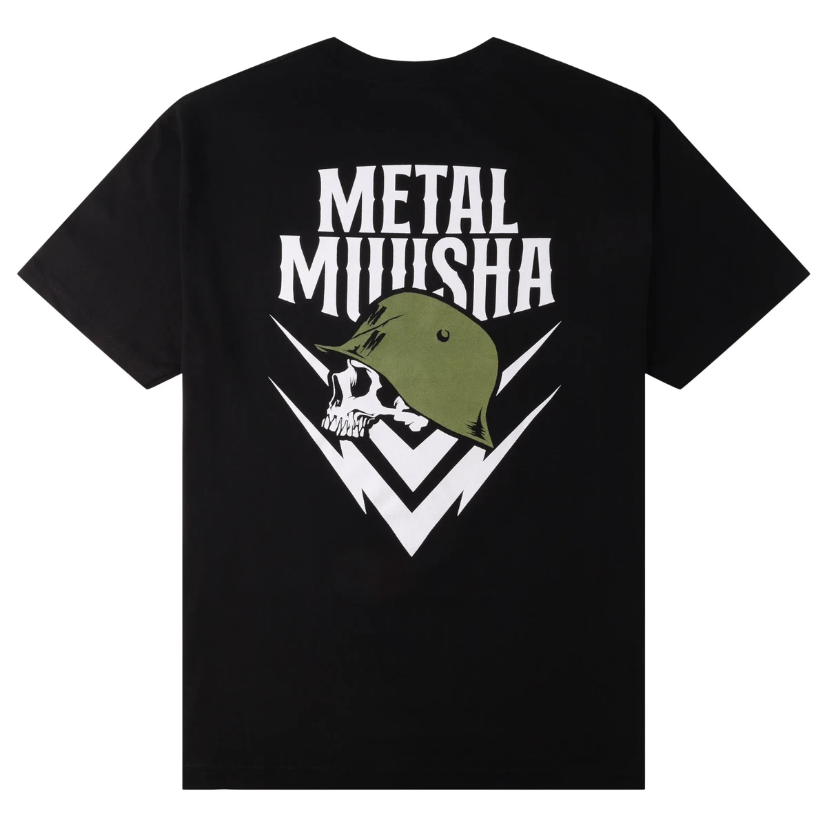 T-Shirt Metal Mulisha Uomo Manica Corta - Light Nero (Taglia M) - Stampa Sul Petto, Senza Etichetta, Girocollo, Stile Action Sport