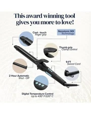 Bio Ionic Long Barrel Styler Curling Hair Iron 1.5" inch Pro NIB