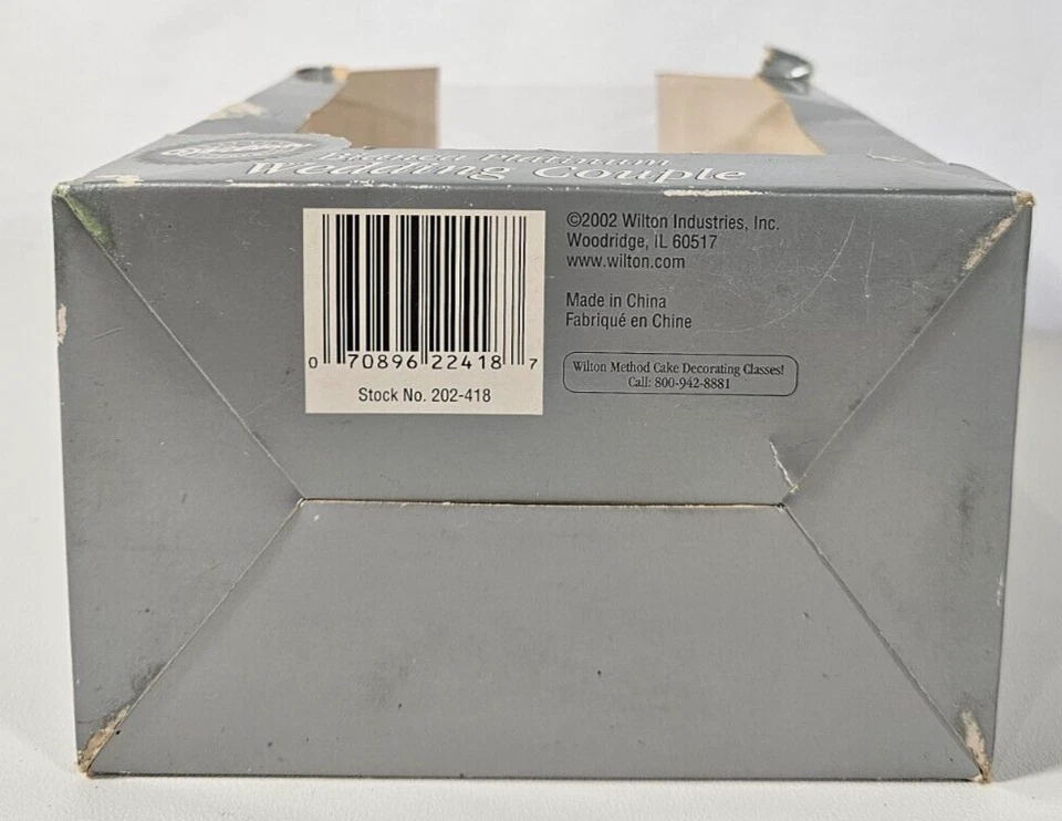 Difícil de Encontrar Wilton Bianca Platino Boda Pareja Pastel Topper 2002 LEER POR FAVOR Foto 4 de 4