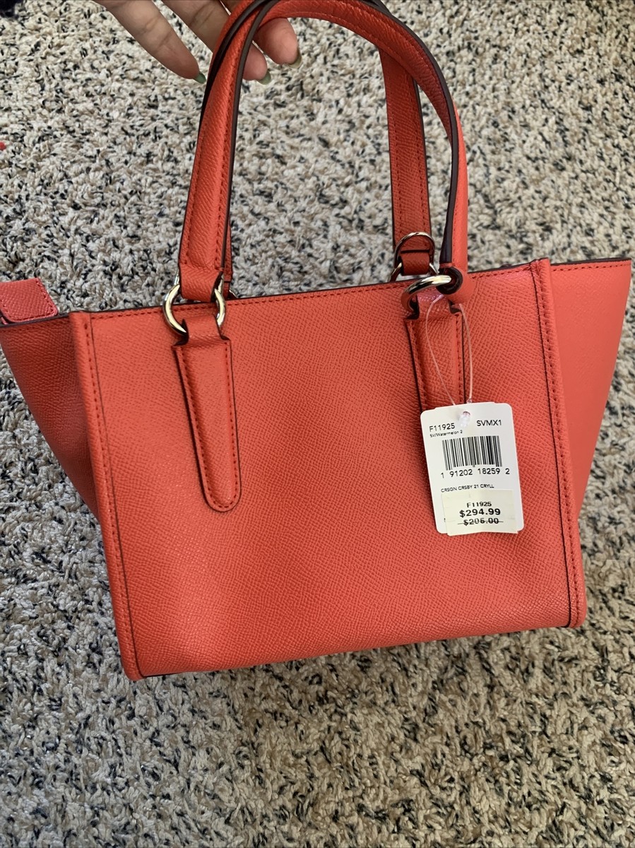 COACH CROSBY CARRYALL 21 IN CROSSGRAIN LEATHER F11925 SV