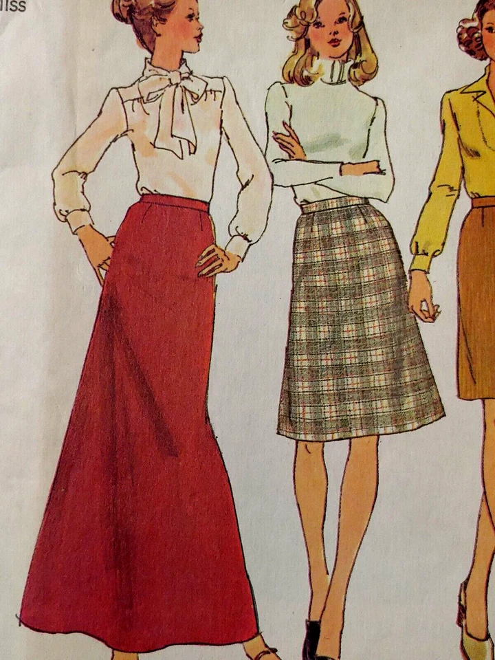 Vtg Simplicity Pattern 7142 Misses’ Skirt in 3 Lengths Size 12, Waist 26.5”UNCUT - Image 2 of 4