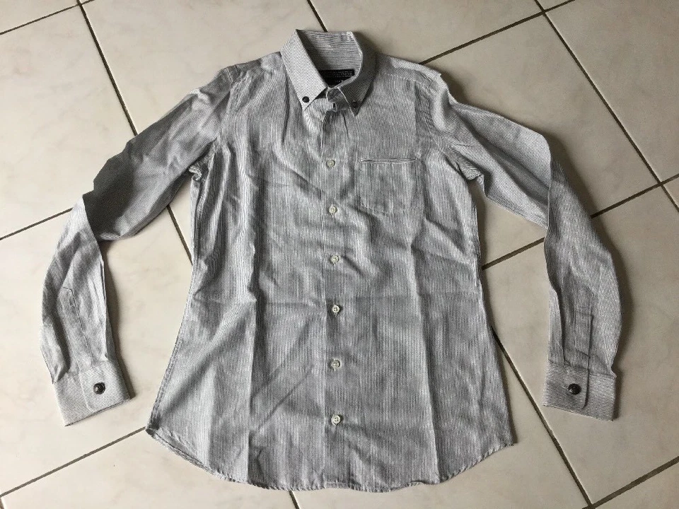 Chemise THE KOOPLES taille S rayée gris neuve 155€ - Photo 1/1