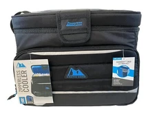 Arctic Zone 12 Can Zipperless HardBody Liner Black/Blue Cooler w/Shoulder Strap