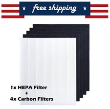 HEPA Filter + 4 x Carbon Pre-Filters for Air Purifier Coway AP-1512HH AP1512HH