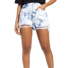 Bp Tie Dye Distressed Cutoff Jean Shorts Size 26