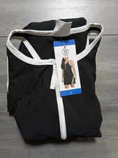 Sage Collective Active Sport Dress Womens Large Black White Trim Tennis
