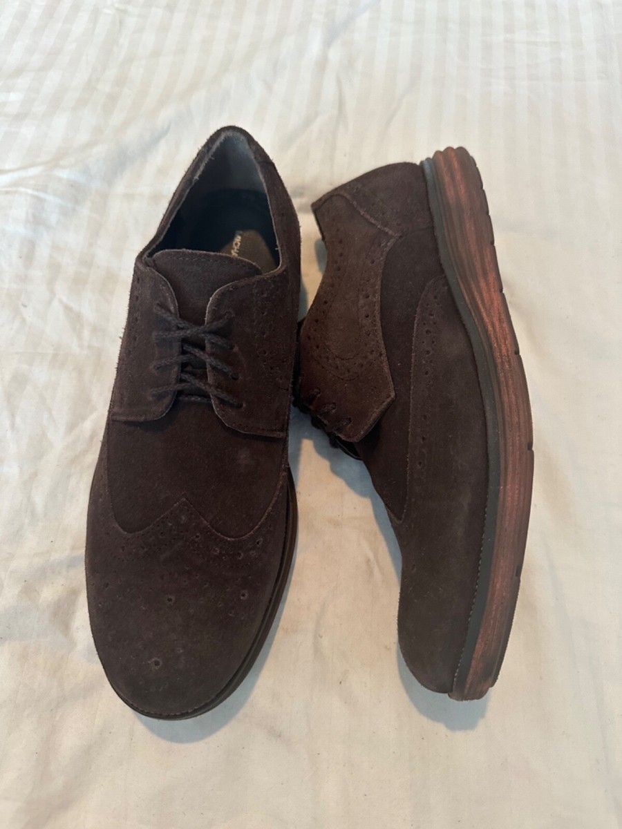 Michael Shannon Brown Suede Wingtip Derby Oxfords Sz 10 MICHAEL SHANNON BIRMINGHAM Men main image 2