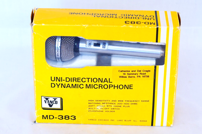 micco＊様 VANCO MD-383 Vintage Unidirectional Dynamic Microphone Japan Made