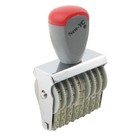 Office Büro 8 Band 5mm x 4mm Gummi 0-9 Nummernstempel Zahlenstempel Grau Rot
