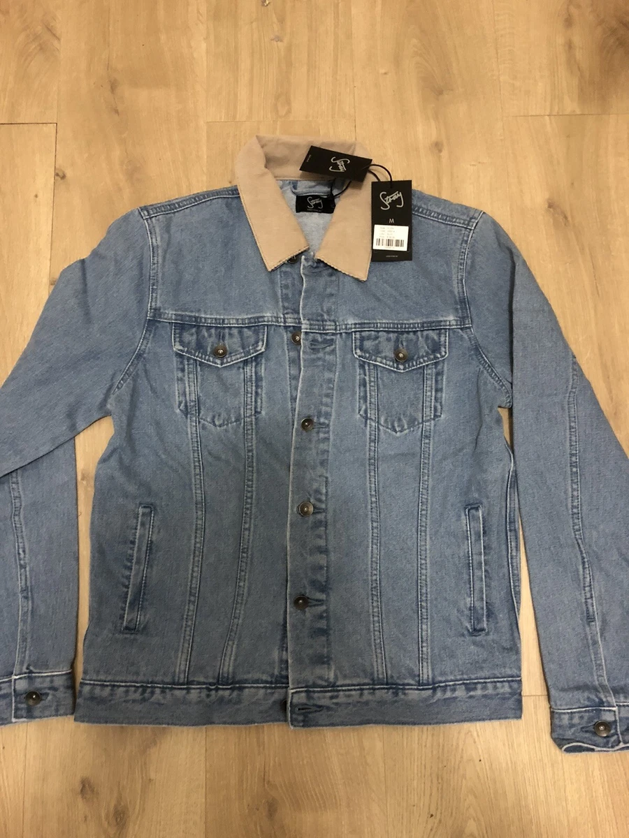 NEW Stray By Roger David Mens Blue Denim Jacket Size M RRP