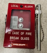 Vintage Aames NC-S2 Fire Alarm Breakglass Pull Station