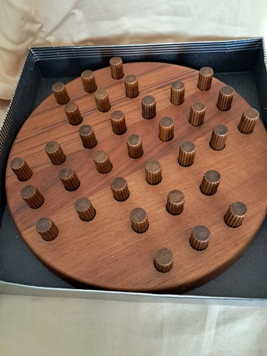 Vintage Brostrom Solitaire Peg Game, Original Sleeve & Box, Made in Denmark RQP - Picture 3 of 4