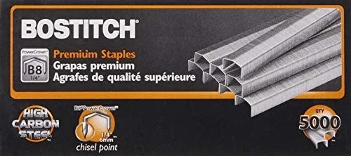 Bostitch Office B8 PowerCrown Premium Staples, 0.25 Inch Leg, Full-Strip - Imagem 2 de 4