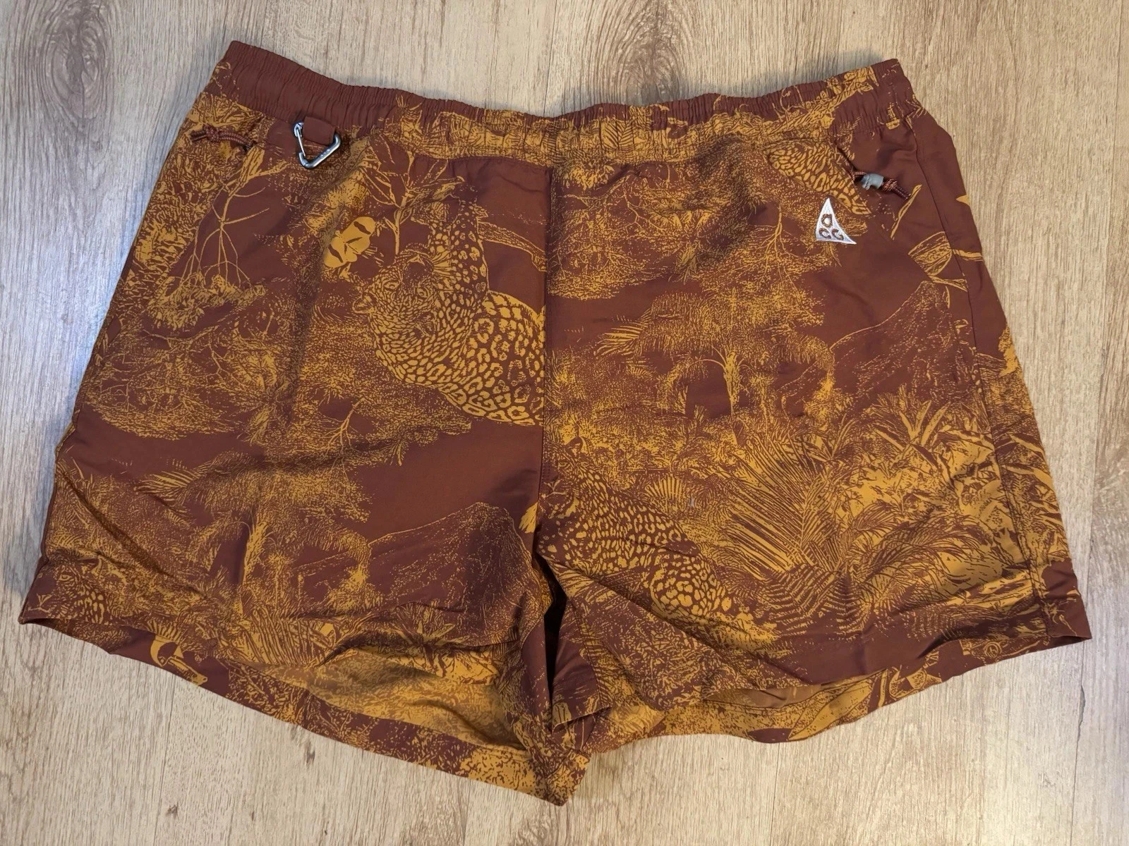 XL - Nike ACG Shorts Reservoir Goat Mens Size Floral Print HJ2889-245 Brown NEW