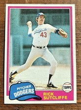 Rick Sutcliffe 1981 Topps #191 NM/Mint LA Los Angeles Dodgers Chicago Cubs MLB
