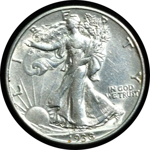 1938-D Walking Liberty Half Dollar Cleaned AU Key Date