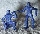 Vintage original 1950s Tom Corbett Space Cadet plastic toy figures x2 by Marx