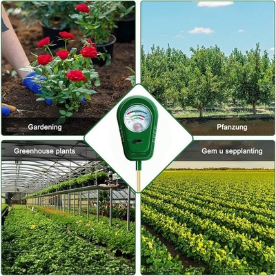 pH-Meter Bodentester Gartenbeete Topfpflanzen misst Feuchtigkeit pH Fruchtbarkei