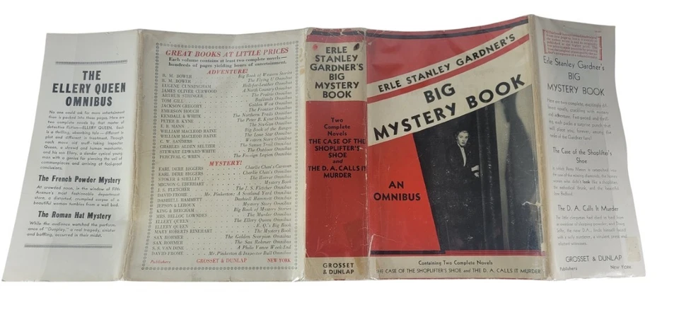1938 Erle Stanley Gardner's Big Mystery Book Omnibus Редкая HB в Куртке 2 Романа - Изображение 2 из 4