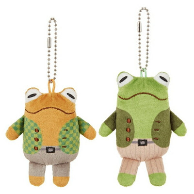 Frog and Toad Plush Finger Puppet Keychain Set of 2 Sekiguchi Arnold Lobel New