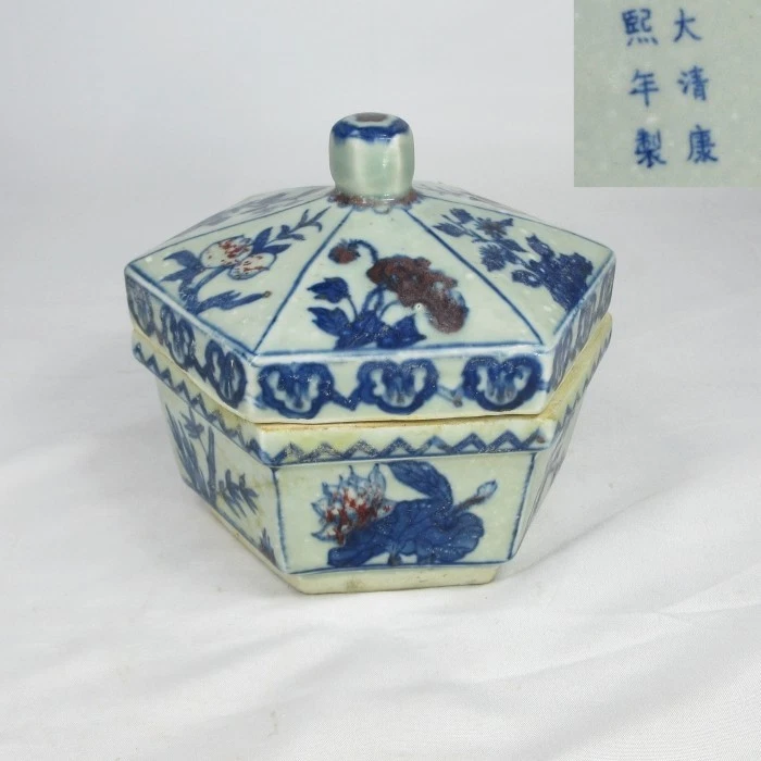 蓝色陶瓷中国古董壶| eBay
