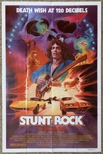 STUNT ROCK Original POSTER Grant Page SORCERY 1980 "DEATH WISH AT 120 DECIBELS!"