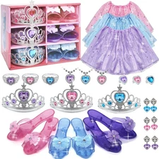 Princess Dress Up Costume for Girls - Skirts, Shoes, Crown  Jewelry Set