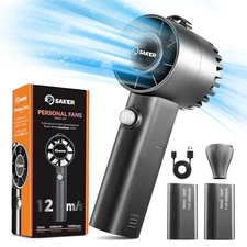 SAKER HANDHELD TURBO FAN 8800MAH RECHARGEABLE BATTERY - BLACK