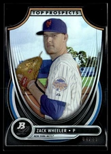 2013 Bowman Platinum Top Prospects Die Cut Zack Wheeler 04/25 New York Mets