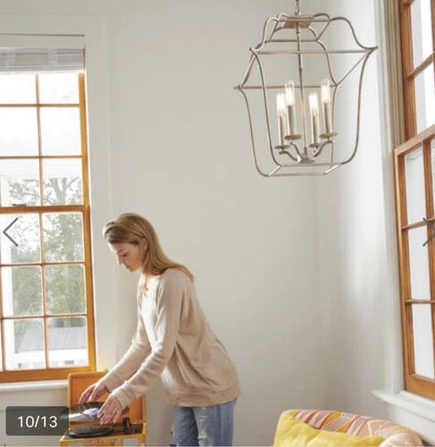 Chandelier Quoizel Century Silver Leaf Finish Gly5204cs  - Picture 2 of 4