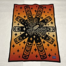 Pendleton Beaver State Raven Native Art Pacific NW Steilacoom Throw Blanket
