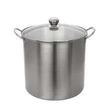 Mainstays 21.5 Quart Stainless Steel Canning Pot with Rack, Dual