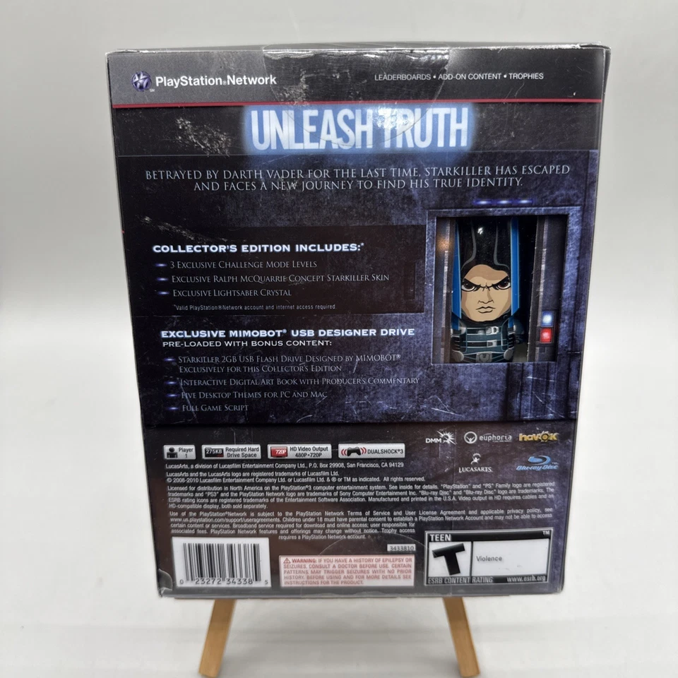 Star Wars Force Unleashed II Collector Edition PS3-New Opened Box w. Game Guide - Image 4 of 4