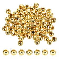 64Pcs 2mm 18K Gold Filled Spacer Beads for Jewelry Making DIY