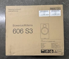 Bowers & Wilkins 606 S3 Bookshelf Speakers with 1" Tweeter and 6.5" Midbass Pair