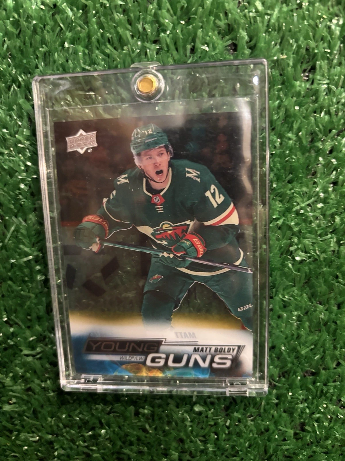 Matt Boldy Young Guns Clear Cut 2022-23 UD Series 1 Rookie Card #201