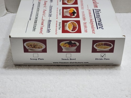 2 NEW FREEDOM DINNERWARE SCOOP PLATES W/ REMOVABLE SUCTION PAD BED TABLES TRAYS - Picture 7 of 8