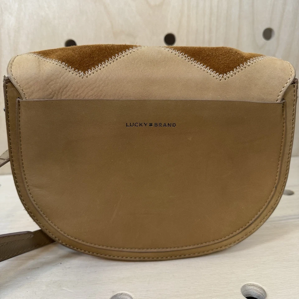 Bolso Bandolera LUCKY BRAND Boho Chic Cuero y Gamuza Sedona Inspirado De Colección Foto 4 de 4