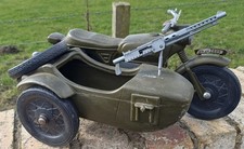 Vintage Action Man Cherilea German Motorcycle Motorbike And Sidecar with MG