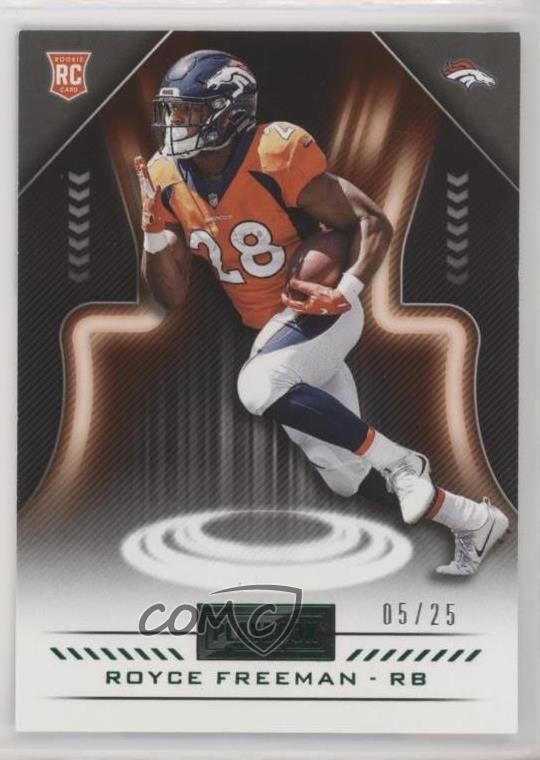 2018 Panini Playbook Rookies Green 5/25 Royce Freeman #158 Rookie RC 0a3