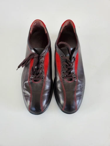 TOD’S TOD'S scarpe sneakers moda pelle nero rosso punto superiore donna US 6 5 stringate