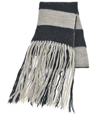 LANVIN Scarves GrayxBlack(Border) 2200631716082