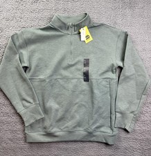 All In Motion Sweatshirt Boys XL 14 Green 1/2 Zip Mock Neck Pullover Kids