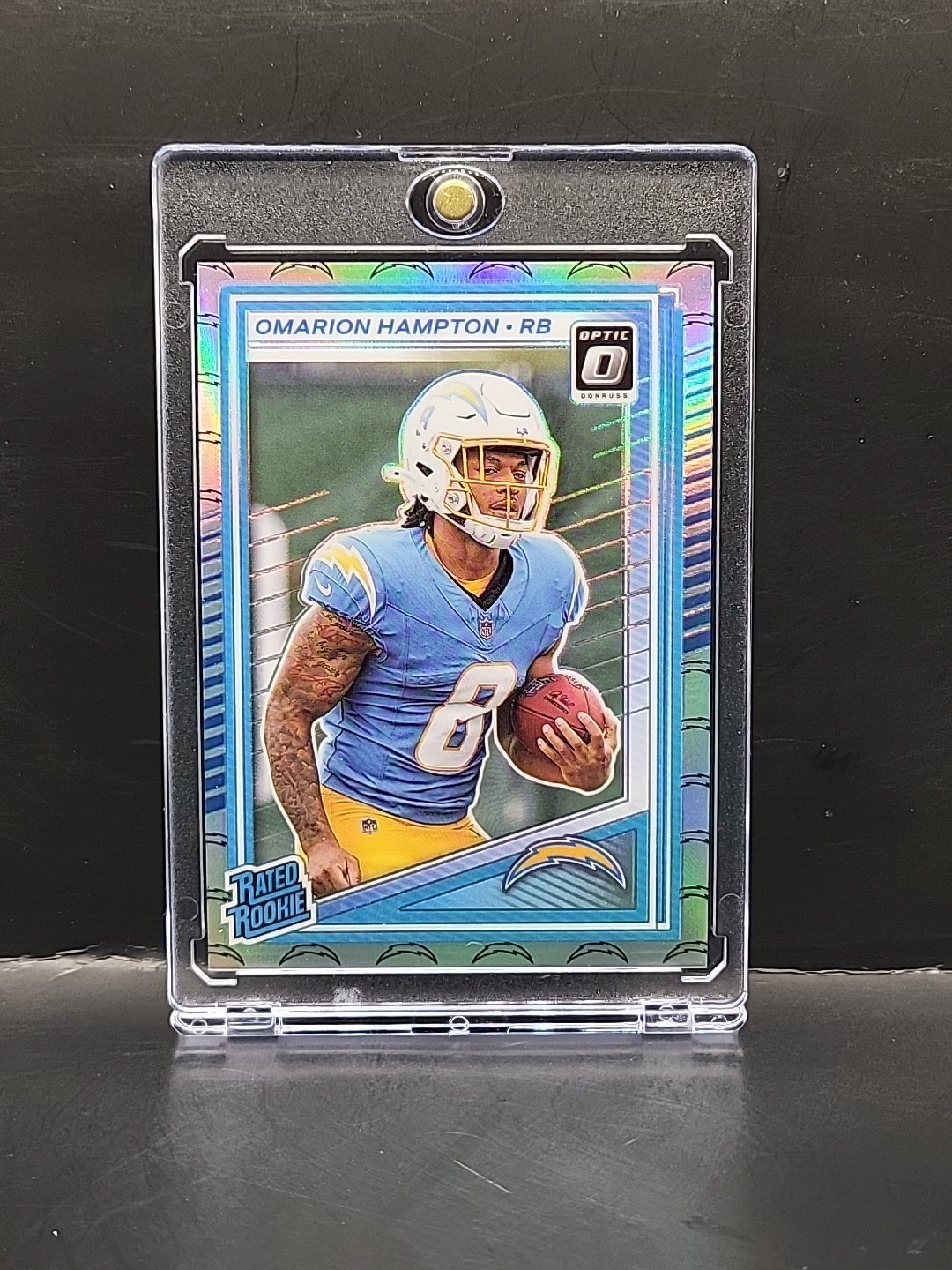 2025 Panini Donruss Optic - Omarion Hampton #212 Rated Rookie Team Logo #d/32 RC