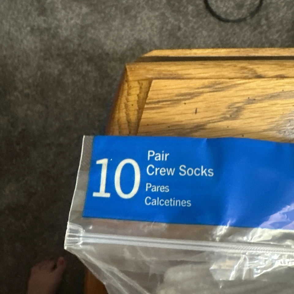 Calcetines Faded Glory para mujer 10 pares blancos talla 4-10 nuevos con etiquetas Foto 3 de 4