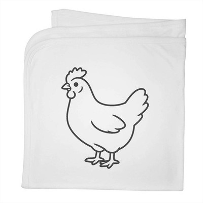 Babydecke/Tuch 'Simple Chicken Line Art' Baumwolle (BY00047164)