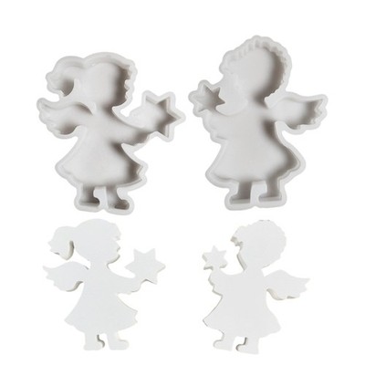 Decoration Mold Angel Boy Girl Holding Star Ornament Mould Jewelry Silicone Mold