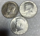 3 Kennedy 1964 - 90% Silver Half Dollars 1.085 troy ounce of silver